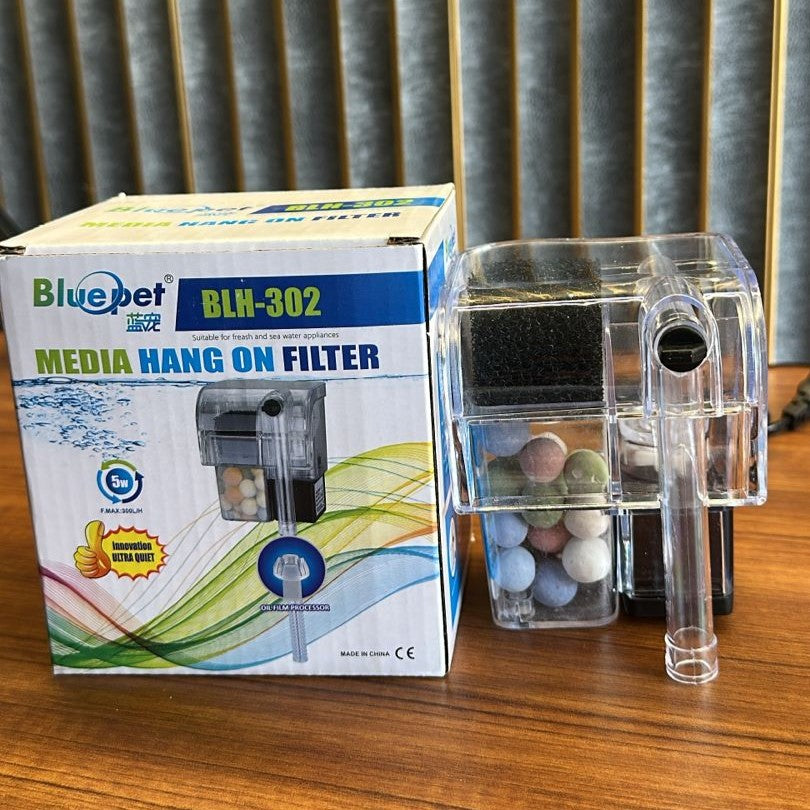 Bluepet BLH-302 Aquarium Hang On Filter (5W) – 300L/H with Surface Skimmer - 2