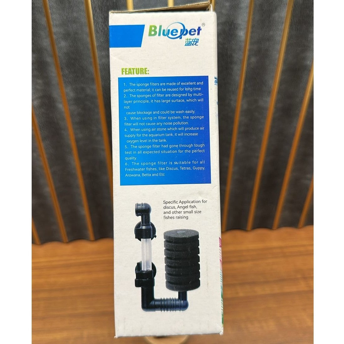 Bluepet XF-220 Aquarium Bio-Sponge Filter – Single Sponge Air-Driven Filtration - 5