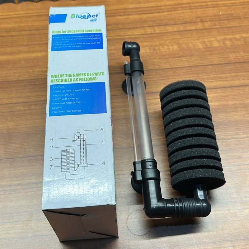 Bluepet XF-240 Aquarium Bio-Sponge Filter – Extended Sponge Air-Driven Filtration - 2