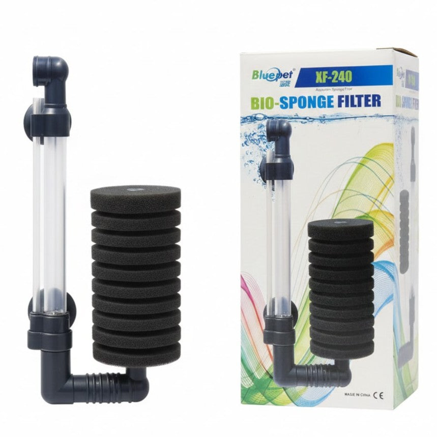 Bluepet XF-240 Aquarium Bio-Sponge Filter – Extended Sponge Air-Driven Filtration