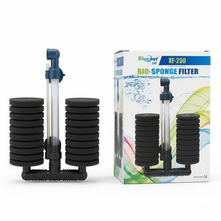 Bluepet XF-250 Bio-Sponge Filter – Dual Sponge Air-Driven Filtration
