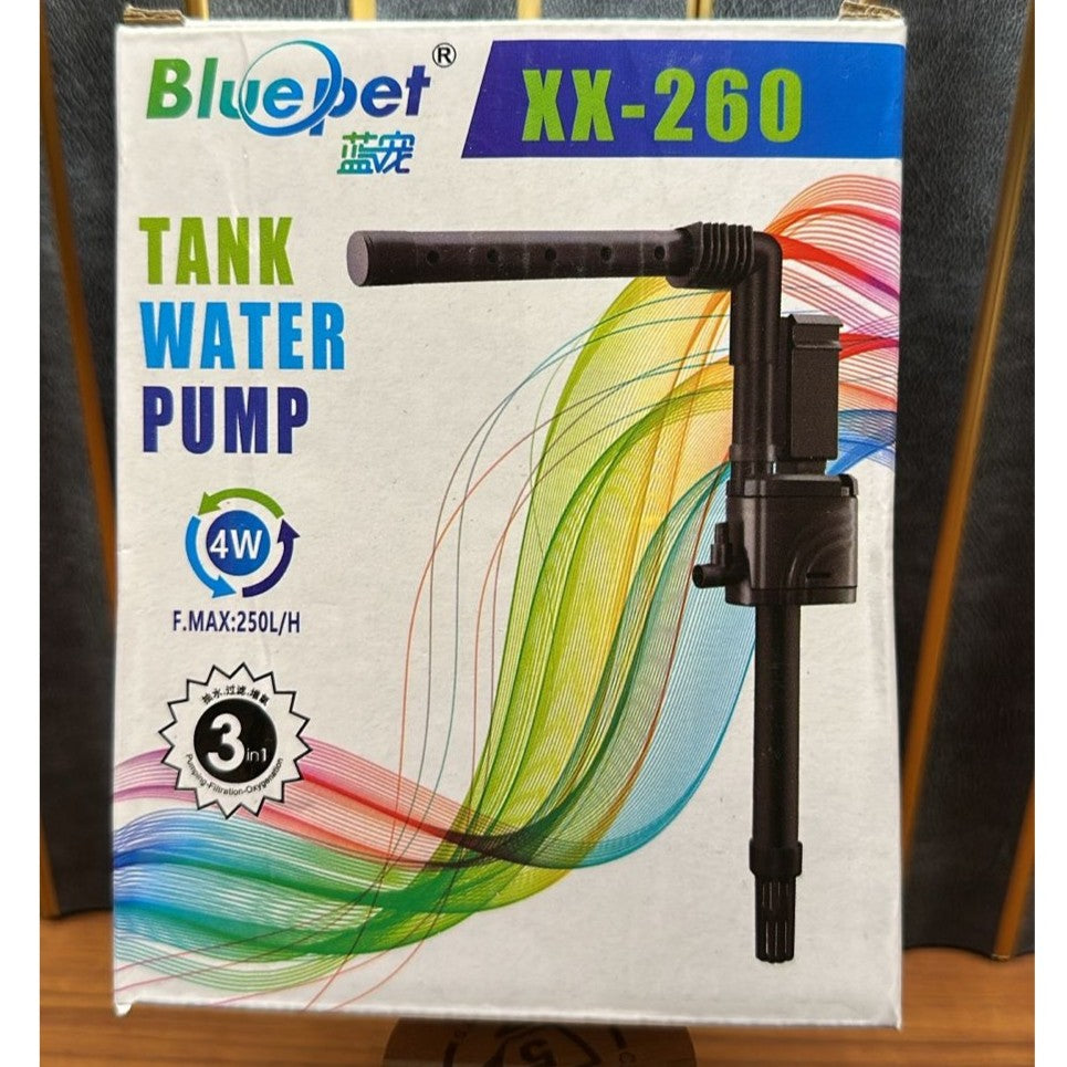 Bluepet XX-260 Aquarium Water Pump (4W) – 250L/H Mini Internal Filter - 6