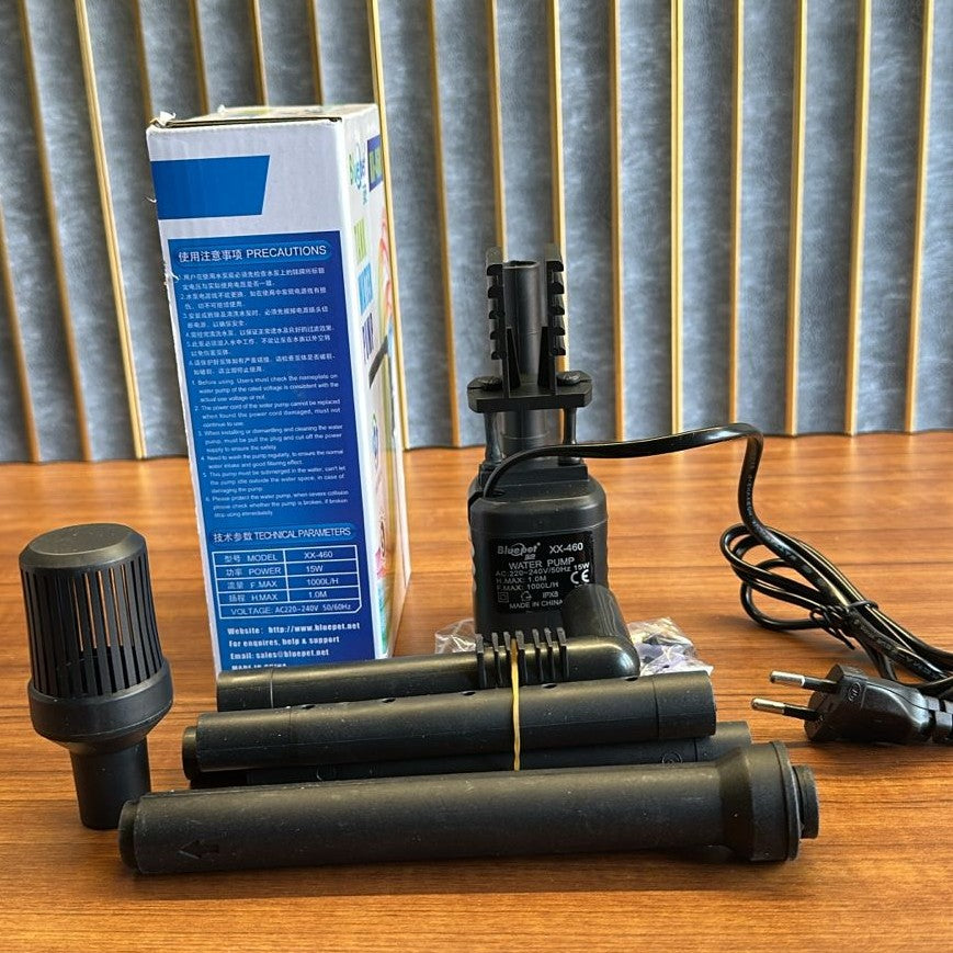 Bluepet XX-460 Aquarium Water Pump (15W) – 1000L/H 3-in-1 Submersible Filter Pump - 6