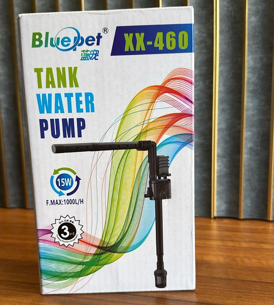 Bluepet XX-460 Aquarium Water Pump (15W) – 1000L/H 3-in-1 Submersible Filter Pump