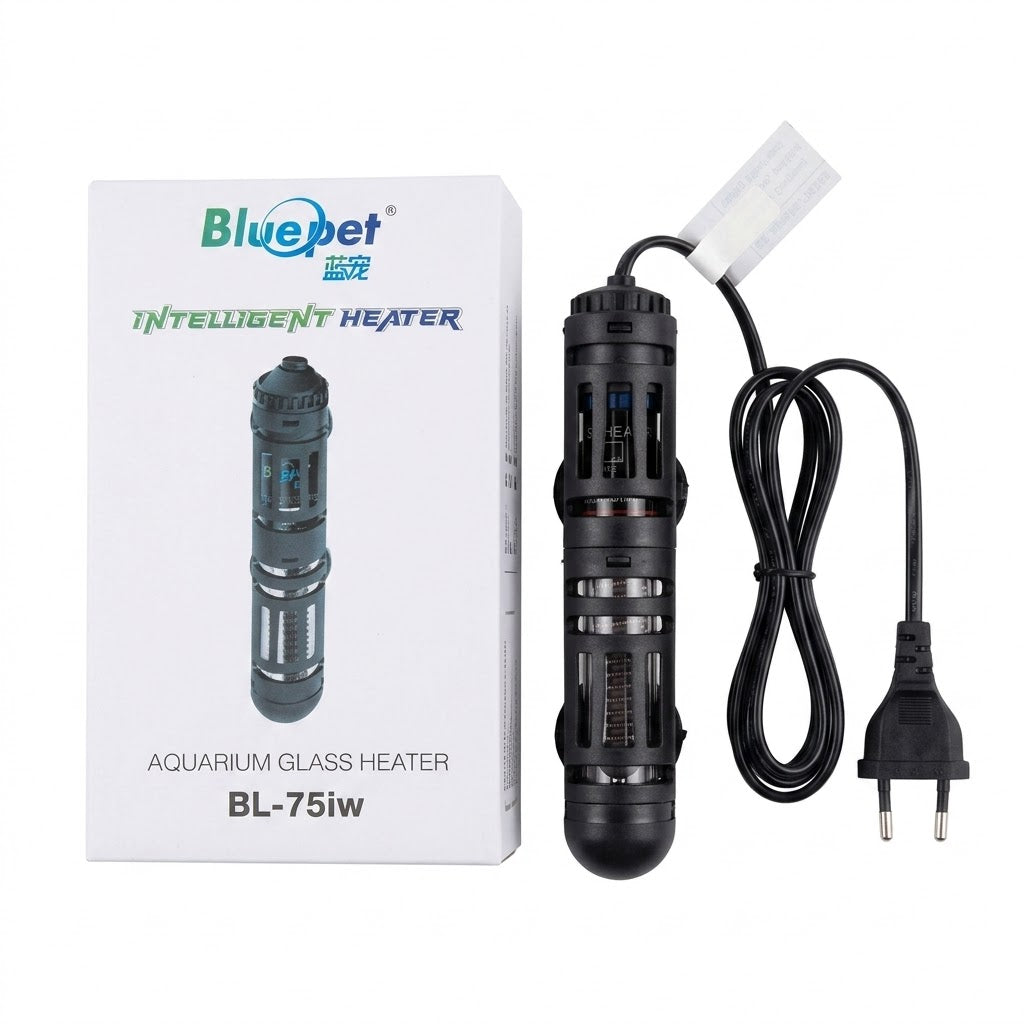 Bluepet Intelligent Aquarium Glass Heater with Protective Cover (75W)