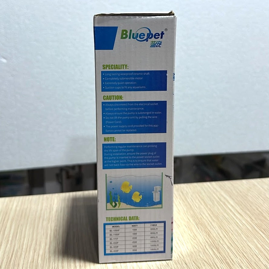 Bluepet BL-1100F Aquarium Internal Liquid Filter - 18W, 850 L/H