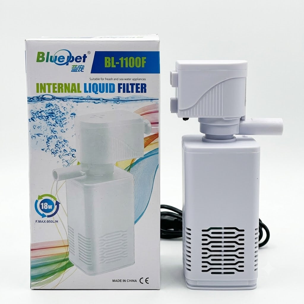 Bluepet BL-1100F Aquarium Internal Liquid Filter - 18W, 850 L/H