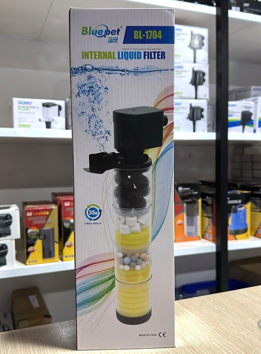 Bluepet BL-1704 Multi-Stage Internal Aquarium Filter (35W, 1500 L/H)