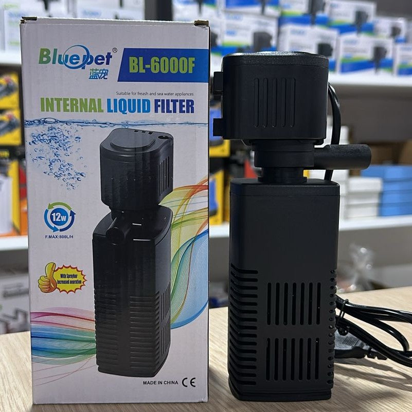 Bluepet BL-6000F Internal Aquarium Filter (12W, 800 L/H)