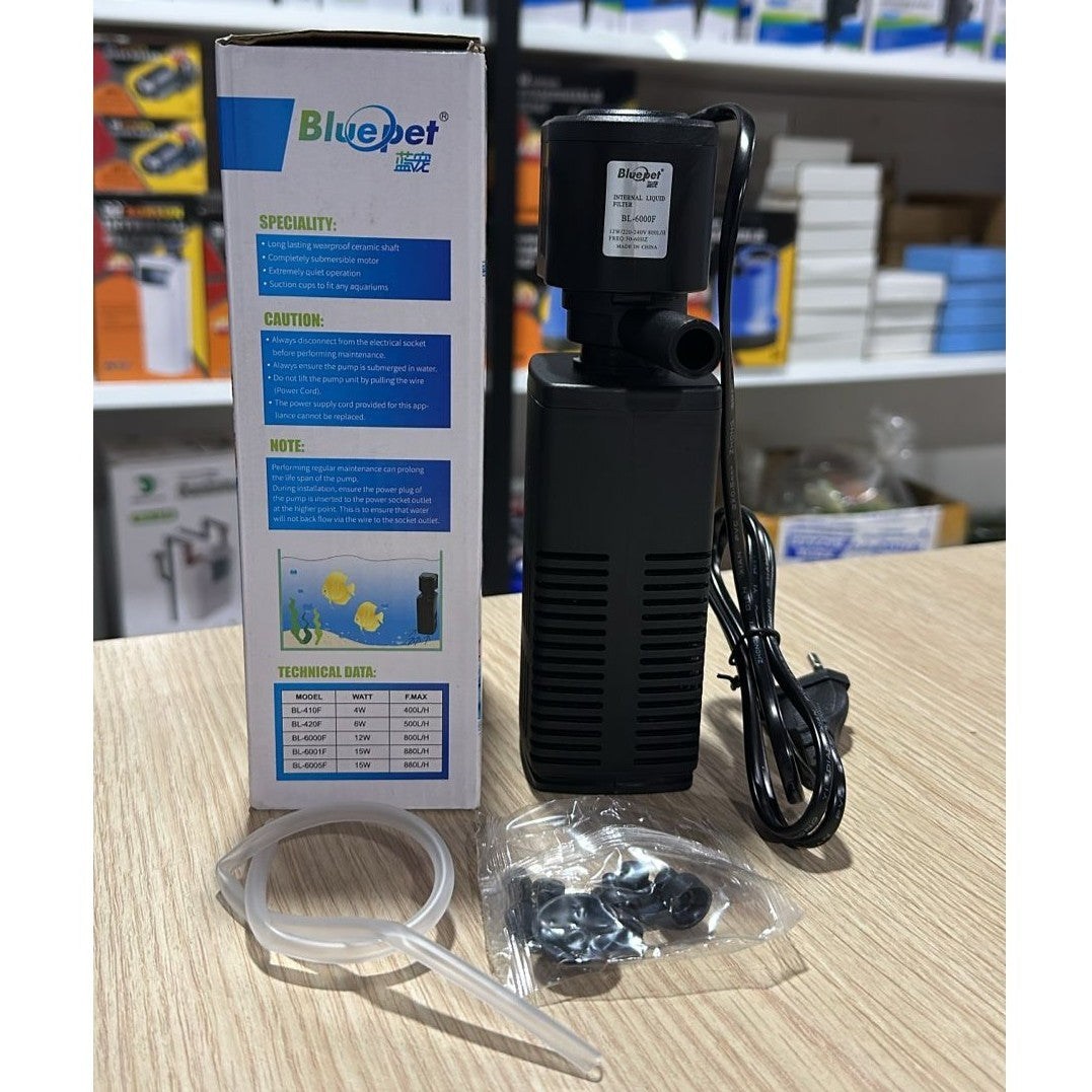 Bluepet BL-6000F Internal Aquarium Filter (12W, 800 L/H)