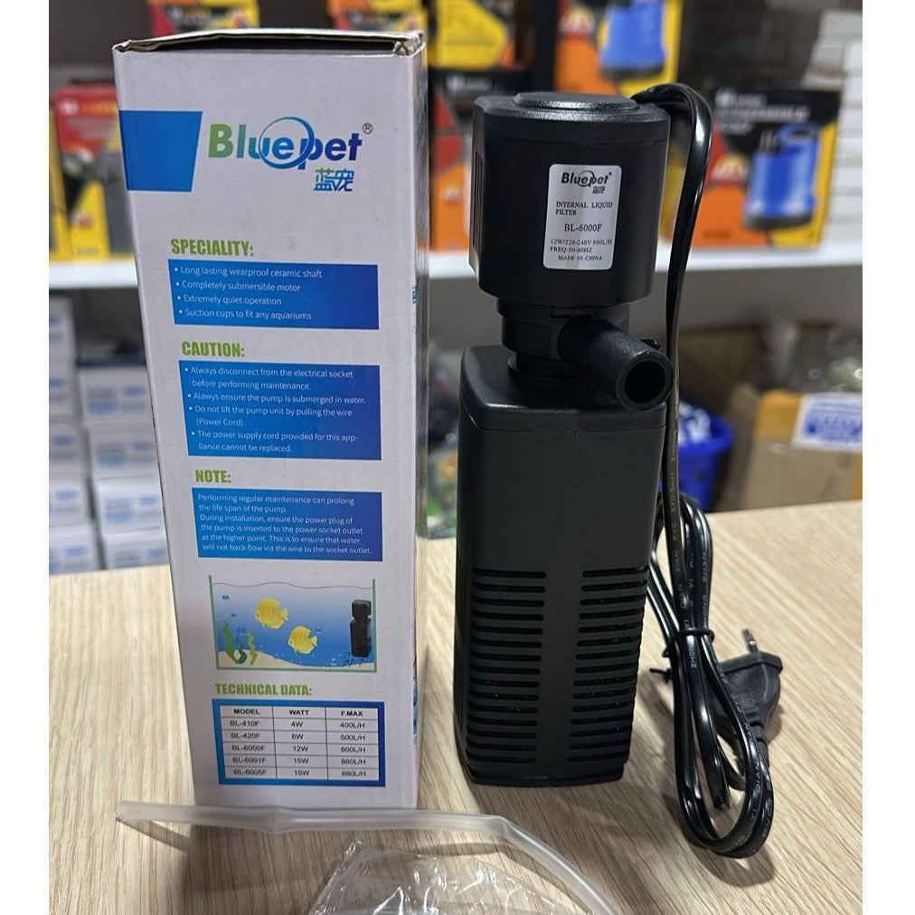 Bluepet BL-6000F Internal Aquarium Filter (12W, 800 L/H)