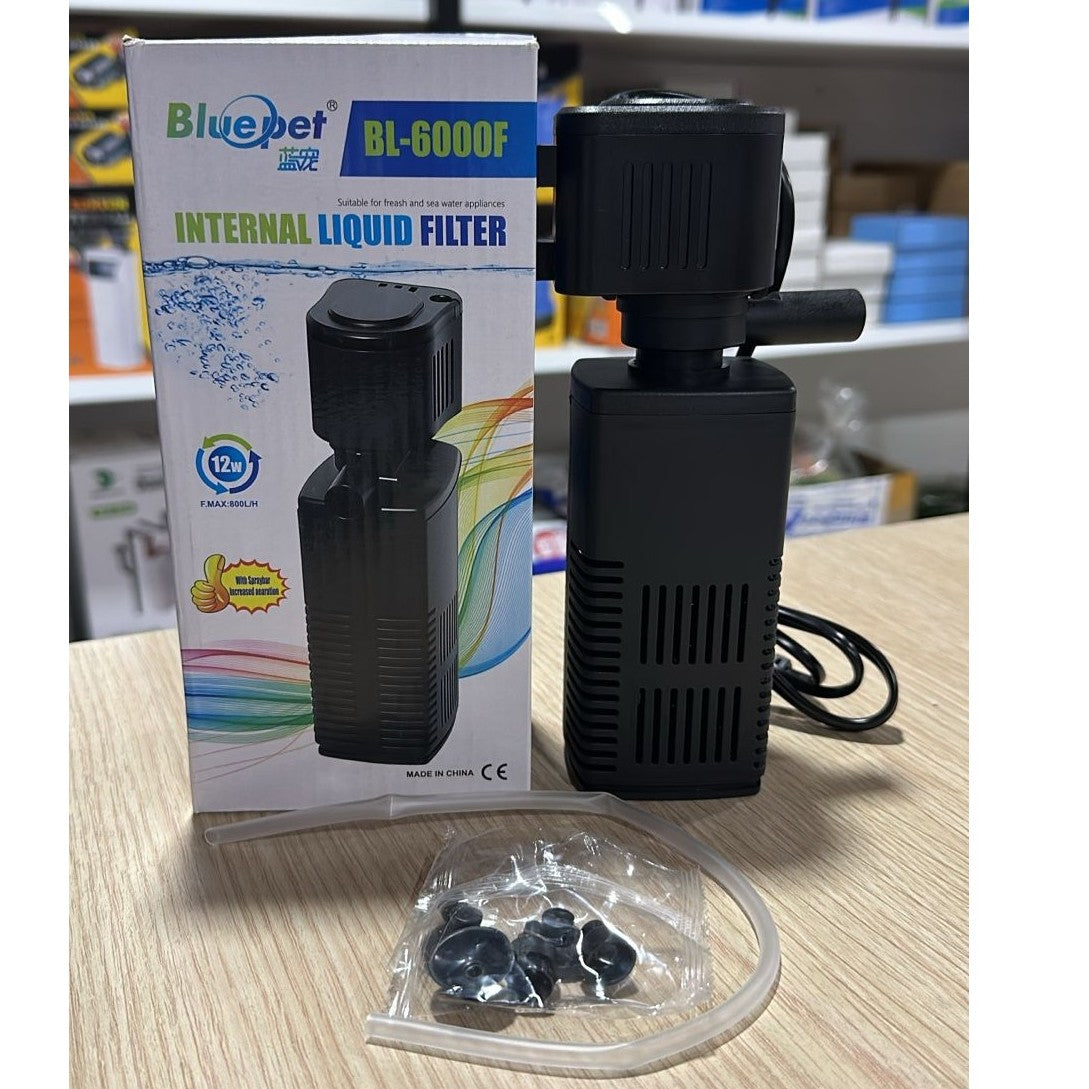 Bluepet BL-6000F Internal Aquarium Filter (12W, 800 L/H)