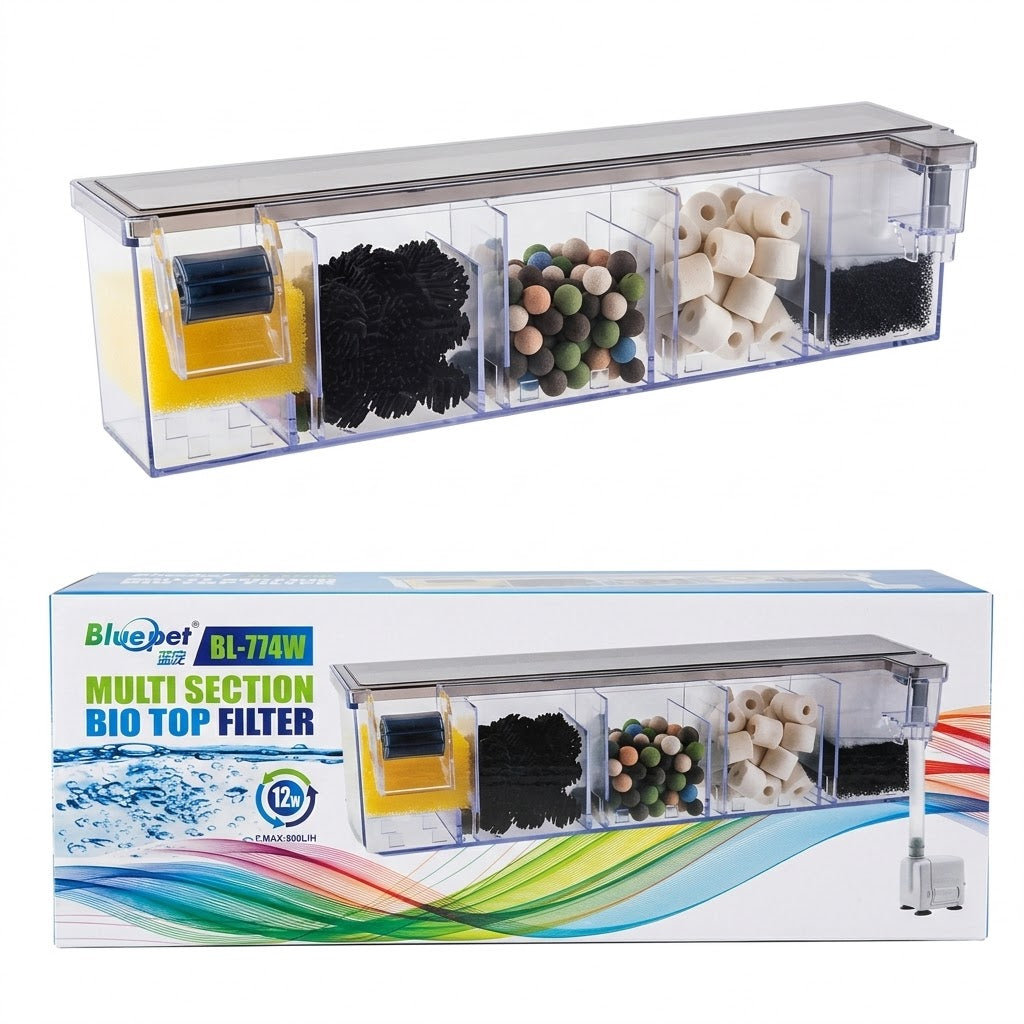 Bluepet BL-774W Multi Section Bio Top Filter (12W, 800 L/H)