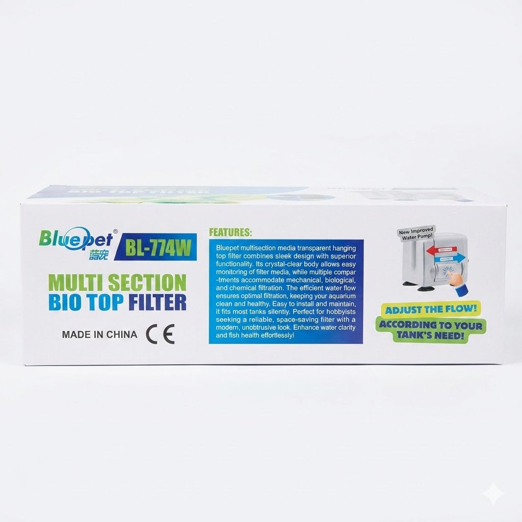 Bluepet BL-774W Multi Section Bio Top Filter (12W, 800 L/H)