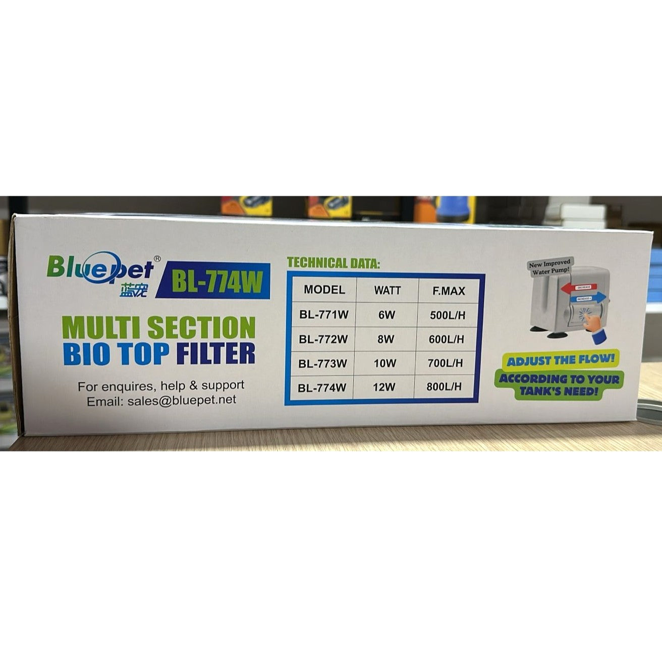 Bluepet BL-774W Multi Section Bio Top Filter (12W, 800 L/H)