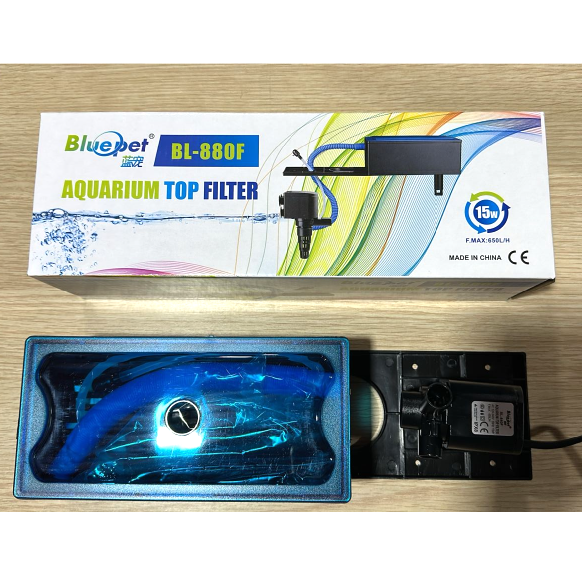 Bluepet BL-880F Aquarium Top Filter (15W, 650 L/H) – Efficient Circulation & Filtration