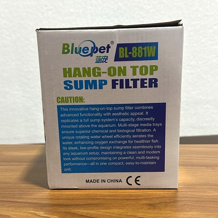 Blue Pet BL-881W Hang-On Top Sump Filter 8 Watts 600 L/H