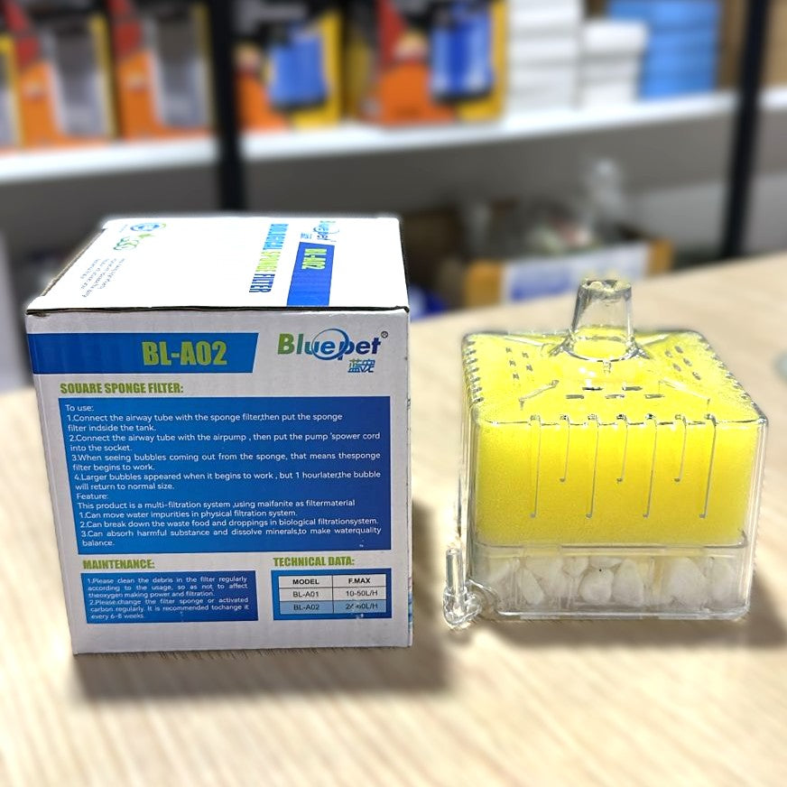 Bluepet BL-A02 Square Biological Sponge Filter – Advanced Multi-Filtration System