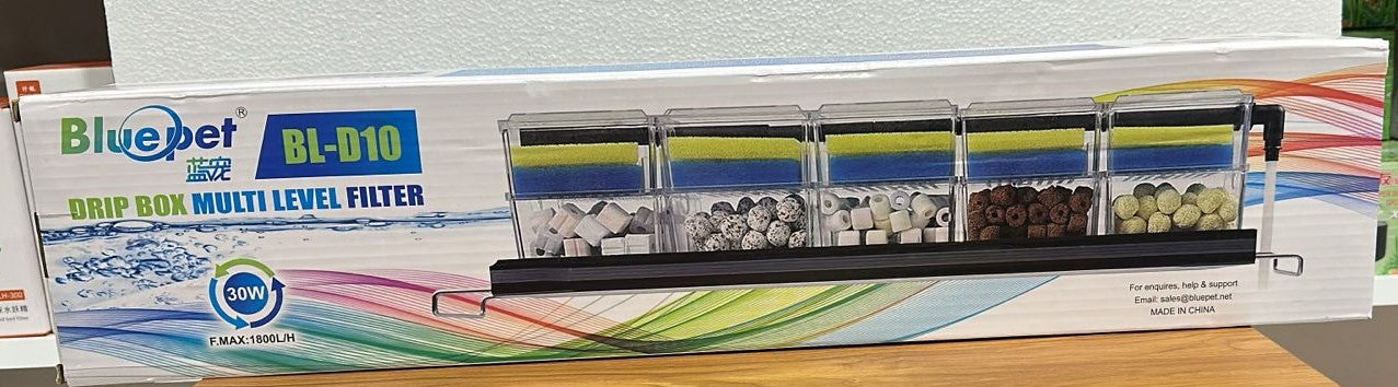 Blue Pet BL-D10 Drip Box Multi-Level Filter 30 Watts 1800 L/H