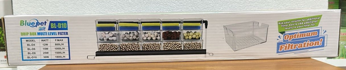 Blue Pet BL-D10 Drip Box Multi-Level Filter 30 Watts 1800 L/H