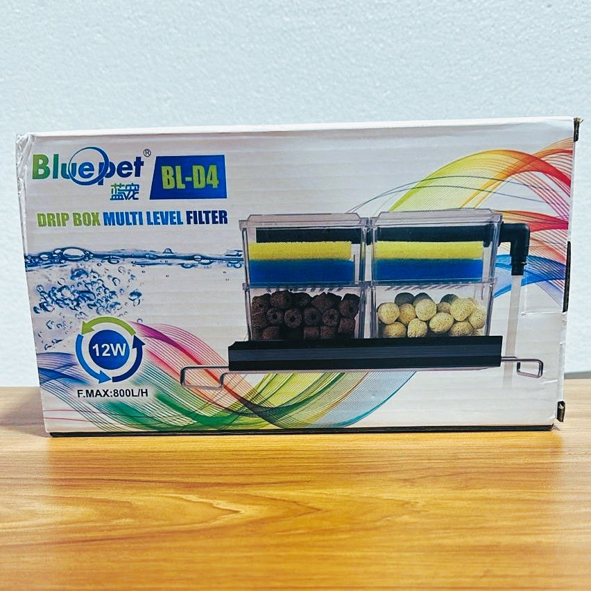 Blue Pet BL-D4 Drip Box Multi-Level Filter 12 Watts 800 LlH
