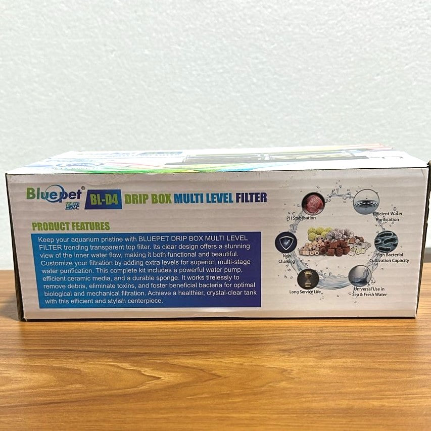 Blue Pet BL-D4 Drip Box Multi-Level Filter 12 Watts 800 LlH
