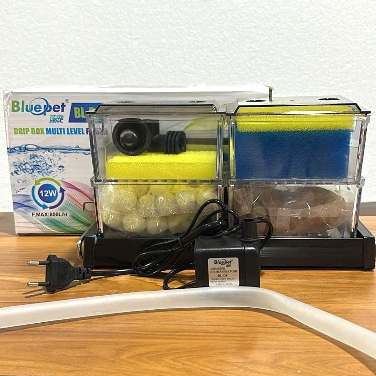 Blue Pet BL-D4 Drip Box Multi-Level Filter 12 Watts 800 LlH