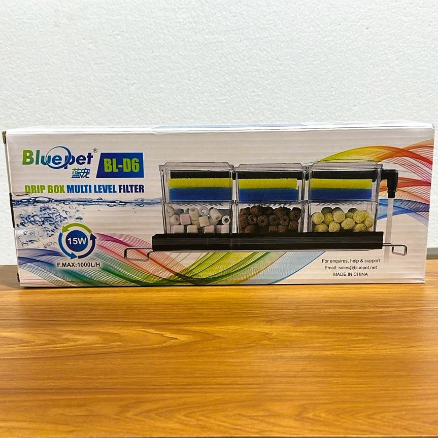 Blue Pet BL-D6 Drip Box Multi-Level Filter 15 Watts 1000 L/H