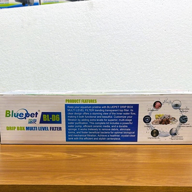 Blue Pet BL-D6 Drip Box Multi-Level Filter 15 Watts 1000 L/H