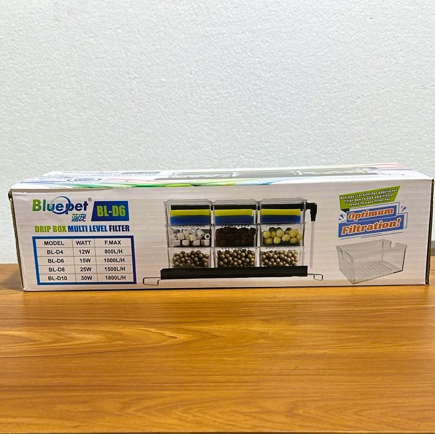 Blue Pet BL-D6 Drip Box Multi-Level Filter 15 Watts 1000 L/H