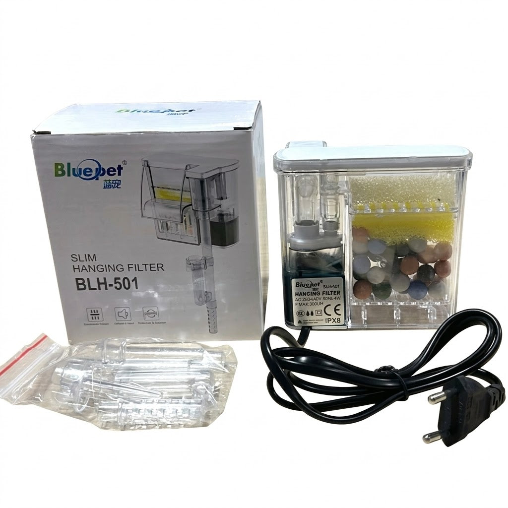 Bluepet BLH-501 Slim Hang On Filter (4W, 300 L/H) – Biochemical Filtration