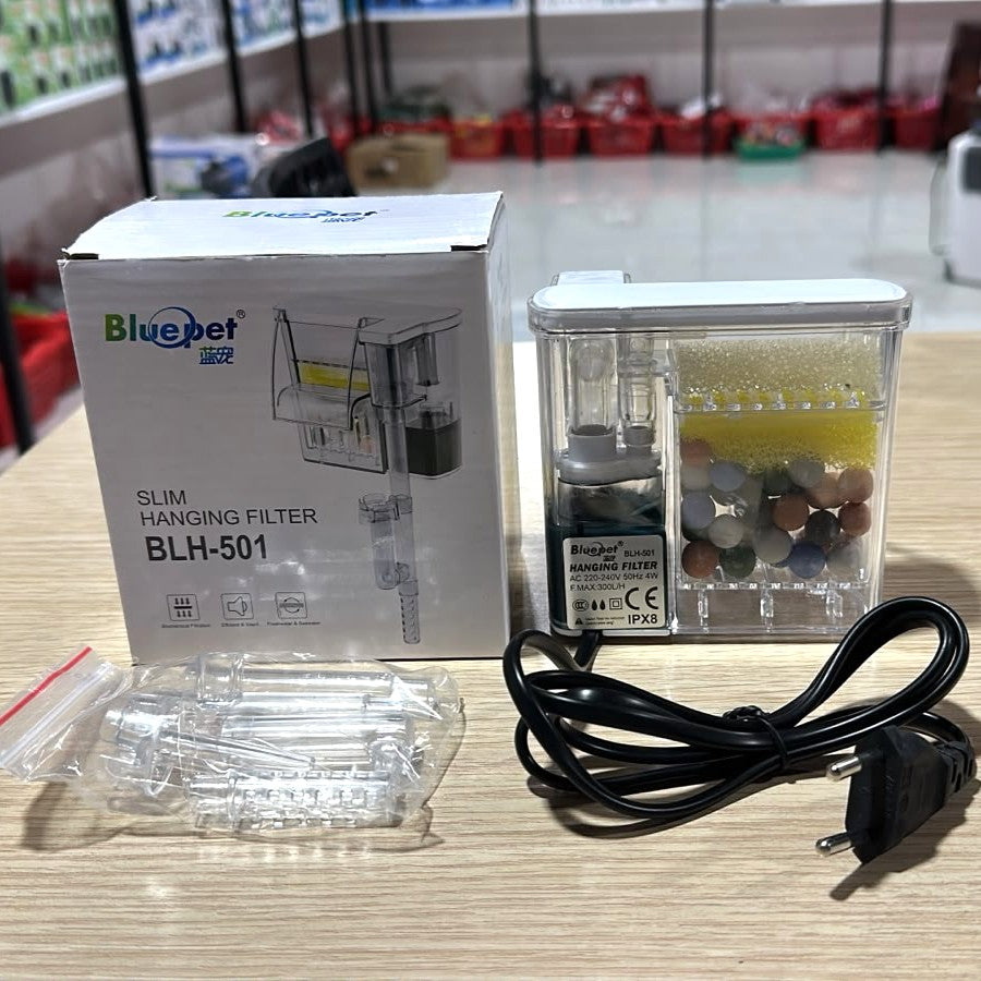 Bluepet BLH-501 Slim Hang On Filter (4W, 300 L/H) – Biochemical Filtration