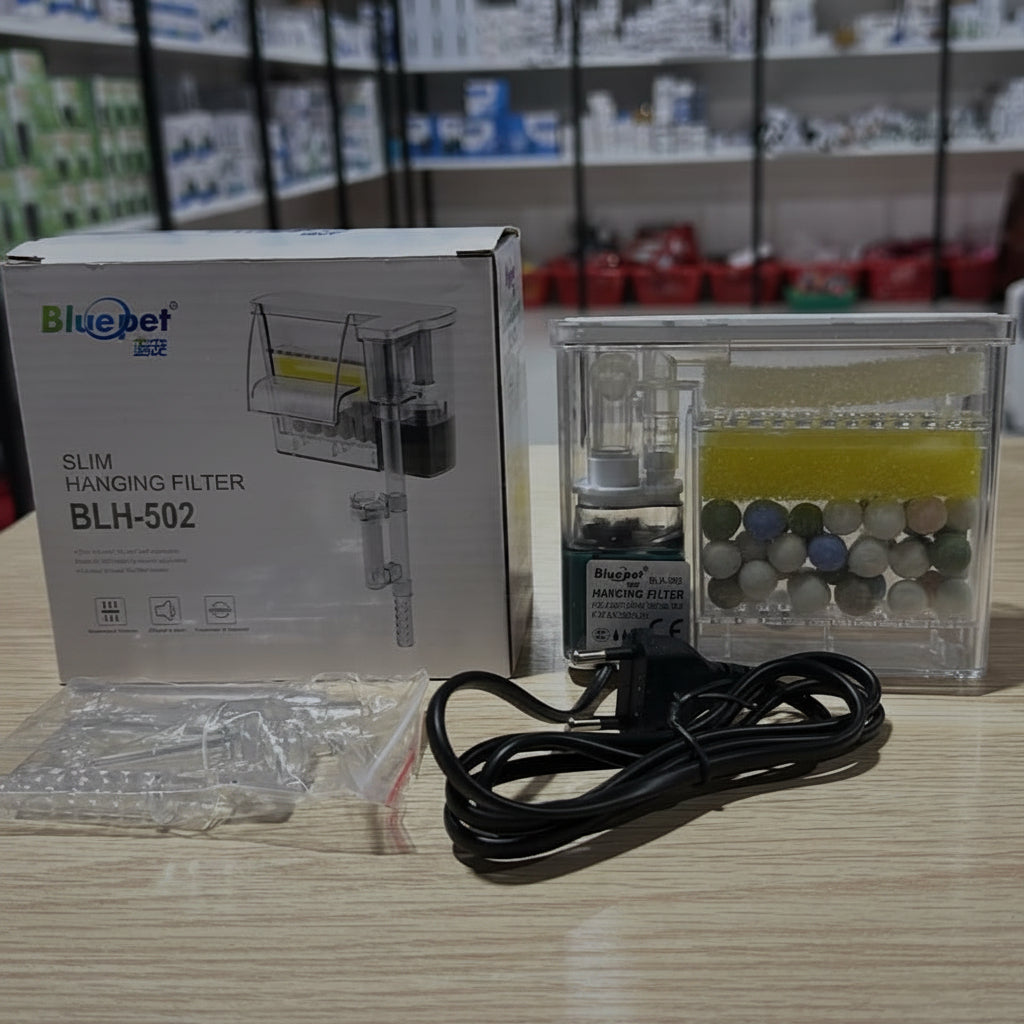 Bluepet BLH-502 Slim Hang On Filter (5W, 350 L/H) – Biochemical Filtration