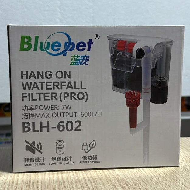 Bluepet BLH-602 Pro Hang-On Waterfall Aquarium Filter (7W, 600 L/H)