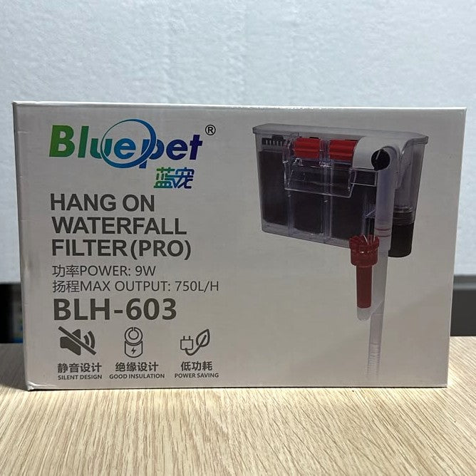Bluepet BLH-603 Pro Hang-On Waterfall Aquarium Filter (9W, 750 L/H)