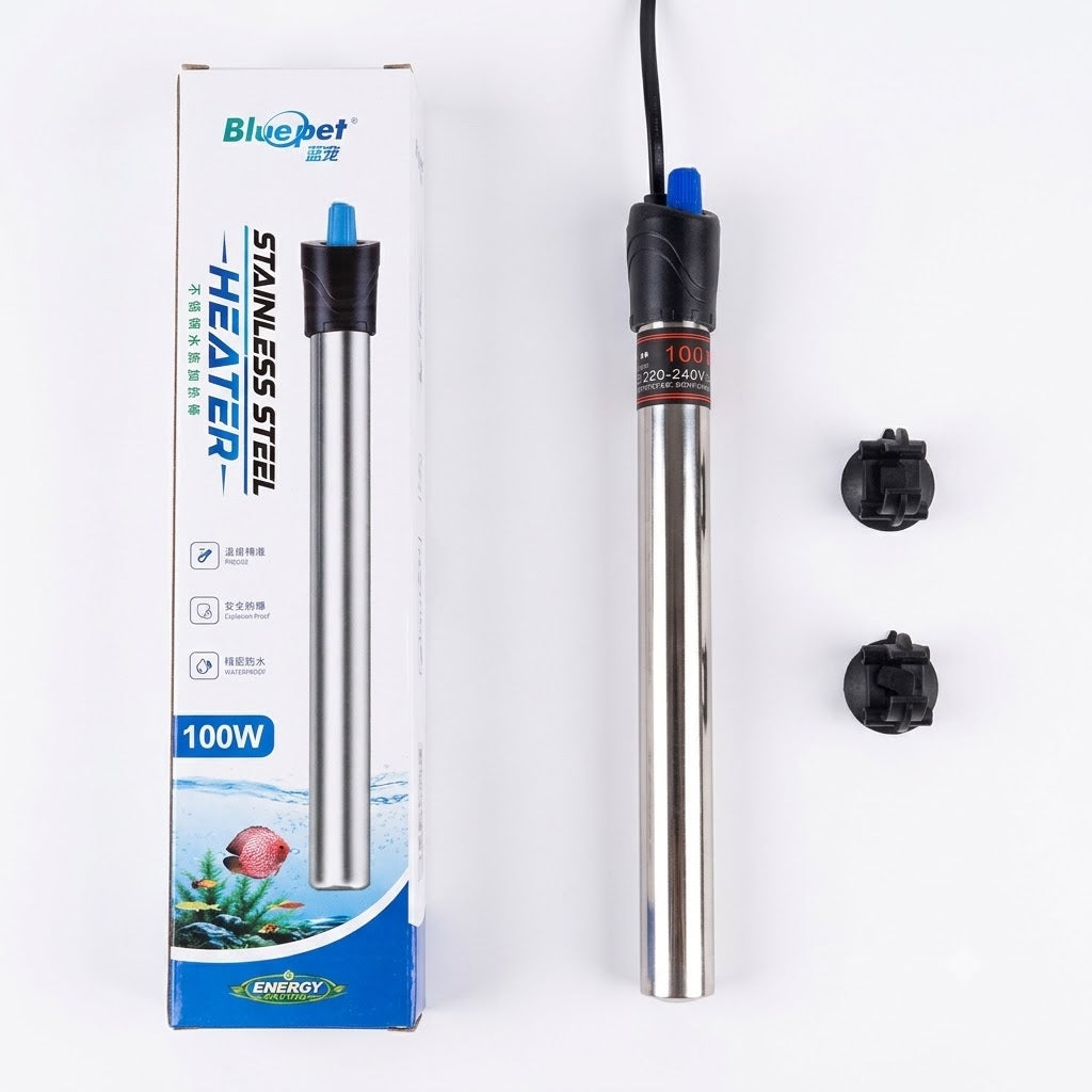 Bluepet Heater Stainless Steel 100W For Aquariums
