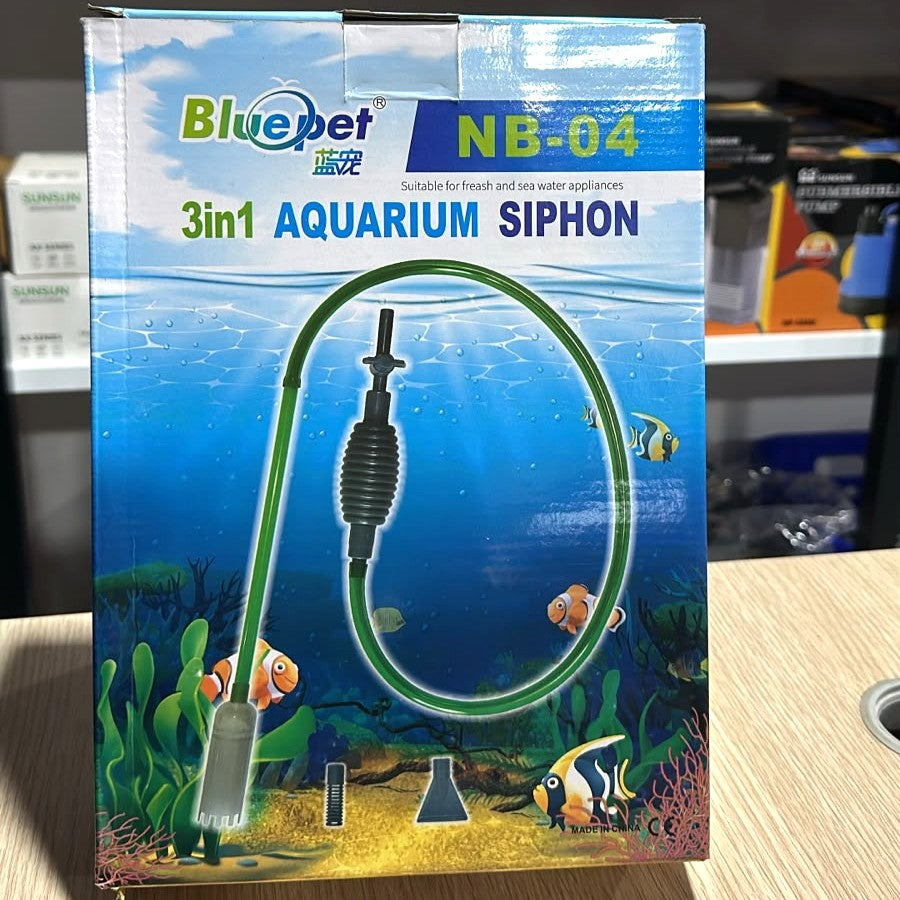 Bluepet NB-04 3-in-1 Aquarium Siphon & Gravel Cleaner