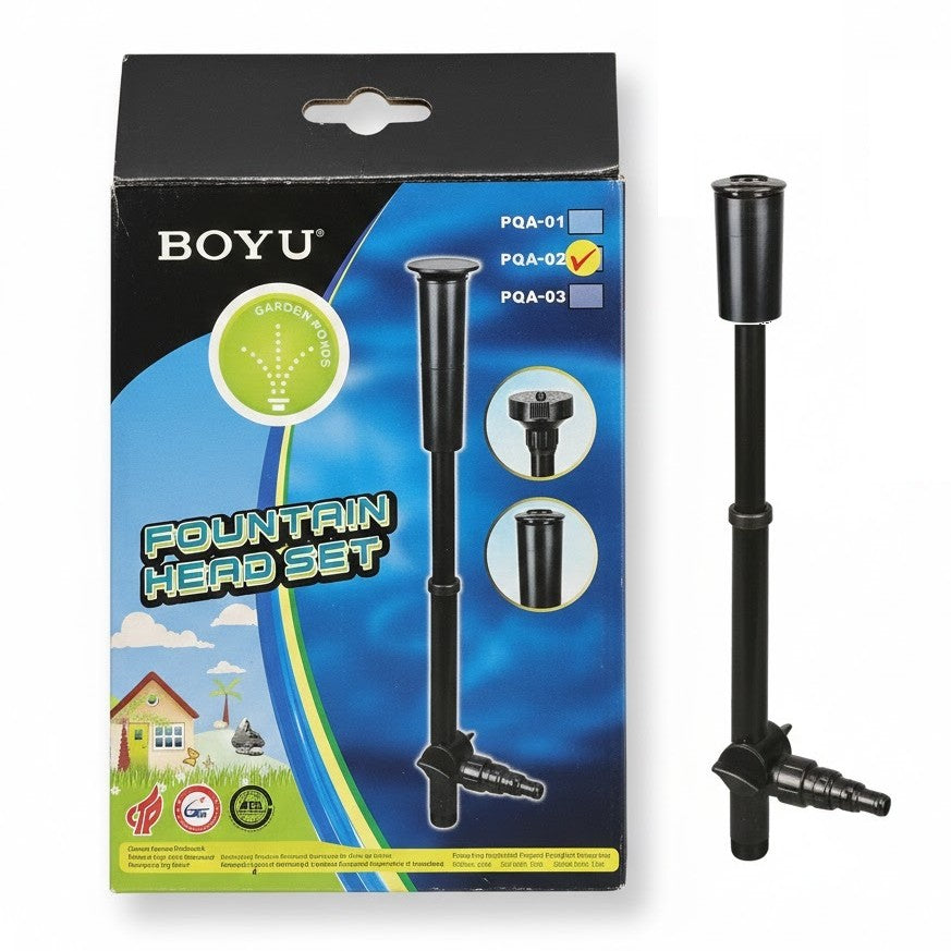Boyu PQA-02 Fountain Head Set – Adjustable Pond Nozzle Kit with Diverter Valve