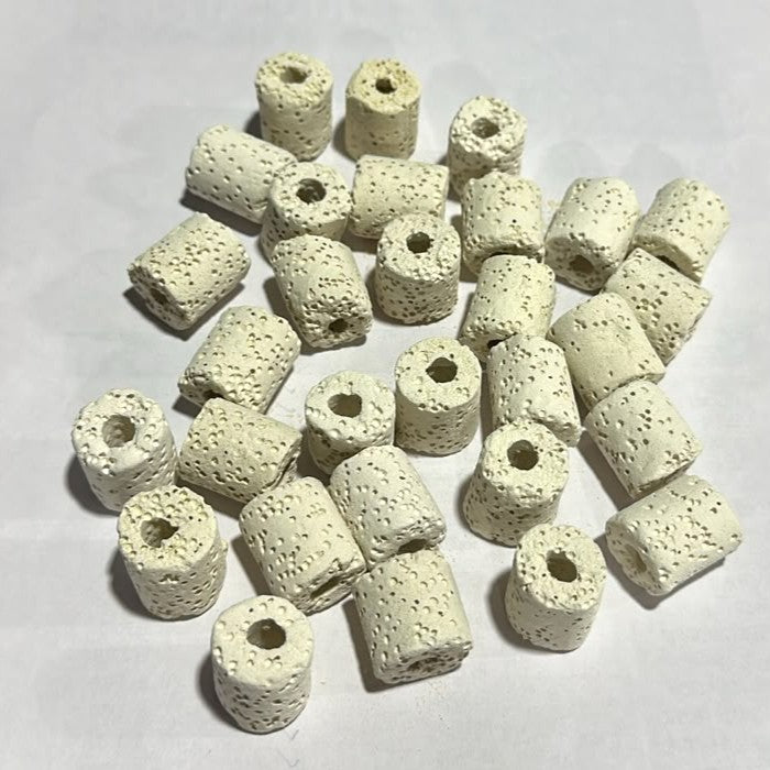 Premium Off-White Ceramic Rings Biological Filter Media (18x18mm)