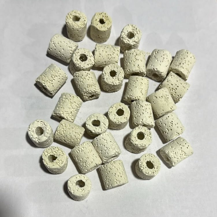 Premium Off-White Ceramic Rings Biological Filter Media (18x18mm)