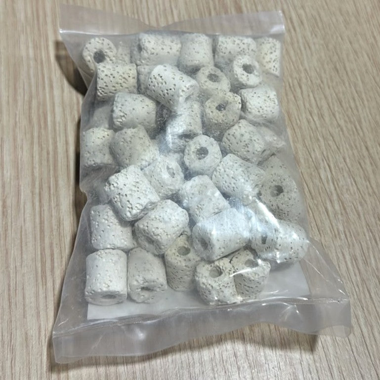 Premium Off-White Ceramic Rings Biological Filter Media (18x18mm)