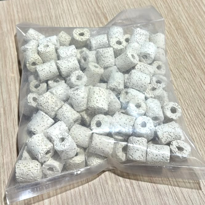 Premium Off-White Ceramic Rings Biological Filter Media (18x18mm)