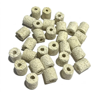 Premium Off-White Ceramic Rings Biological Filter Media (18x18mm)