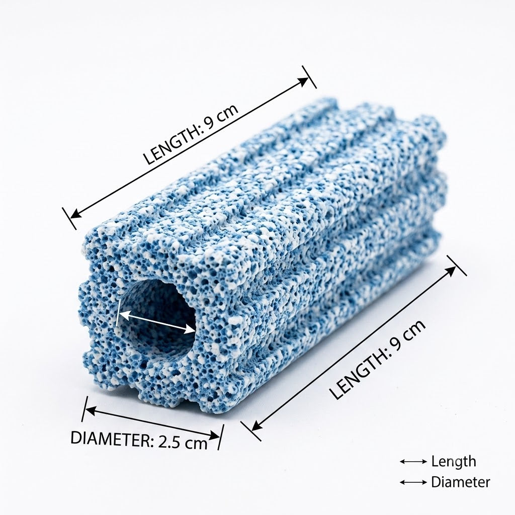 High-Porosity Ceramic Filter Media Bars – Mixed Colors (4 Pcs, 9cm)