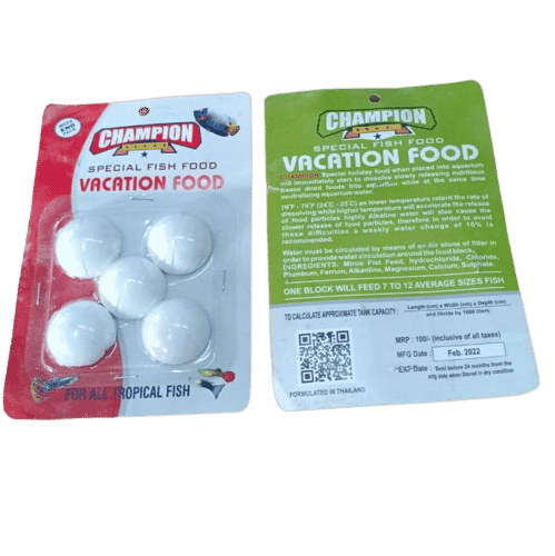 Champion Fish Vacation Food - 5 pcs in Packet - 2