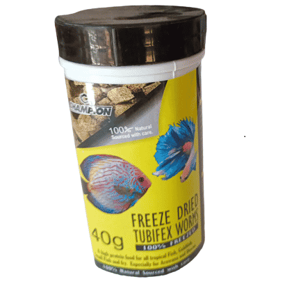 Champion Freeze Dried Tubifex Worms 40 gram