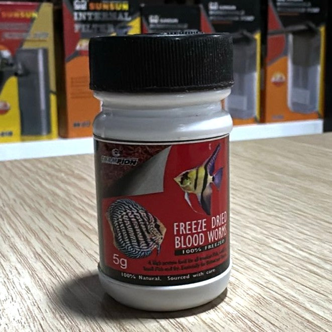 Champion 100% Natural Freeze Dried Blood Worms (5g)