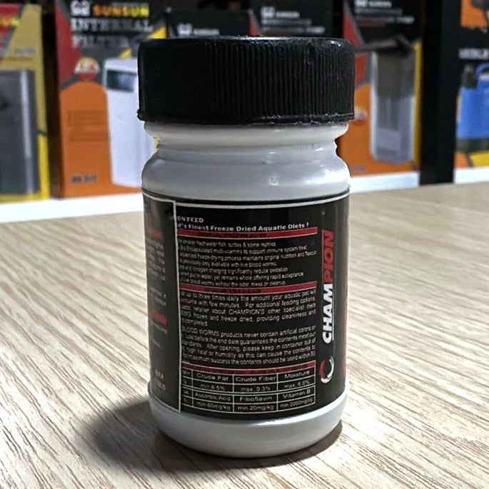 Champion 100% Natural Freeze Dried Blood Worms (5g)