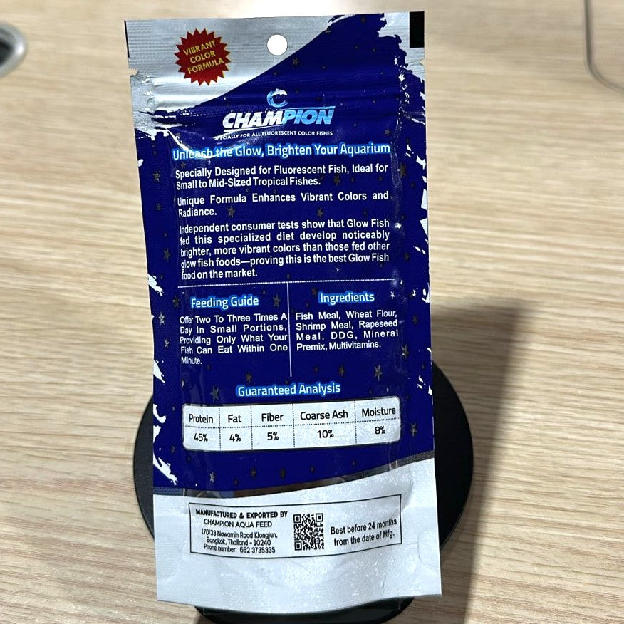 Champion Glow Fish Special Feed (50g) – Color Enhancing Micro Pellets