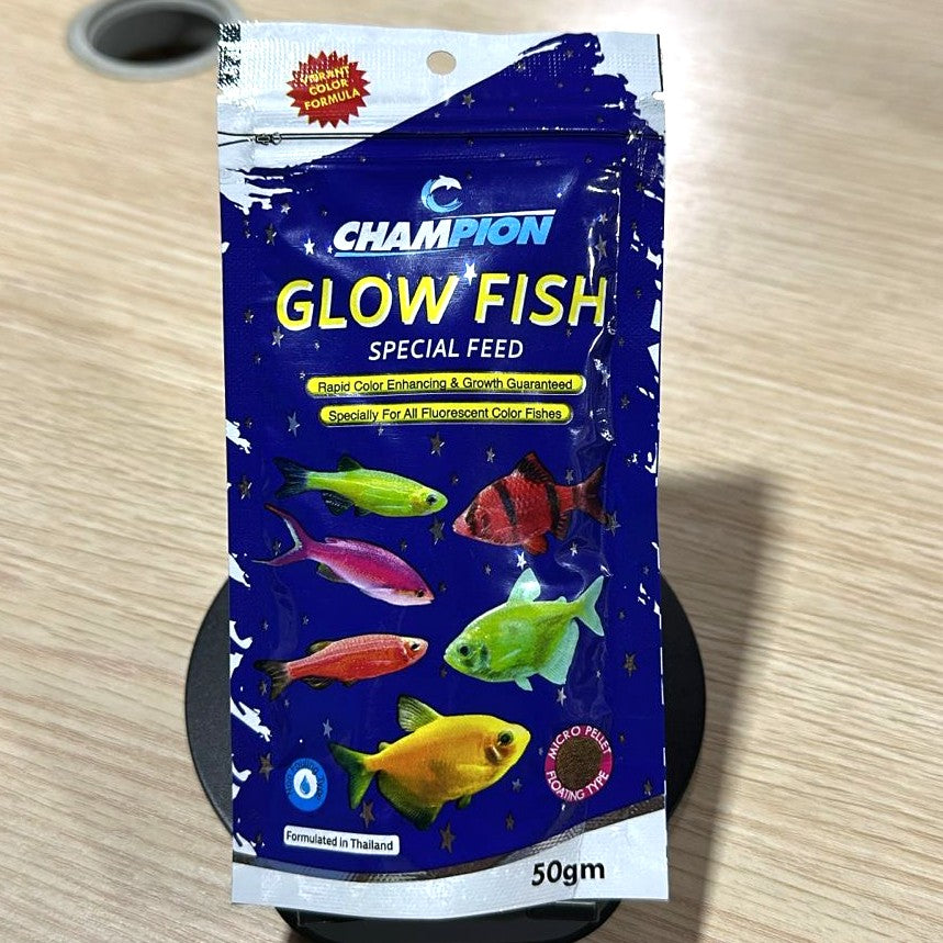 Champion Glow Fish Special Feed (50g) – Color Enhancing Micro Pellets